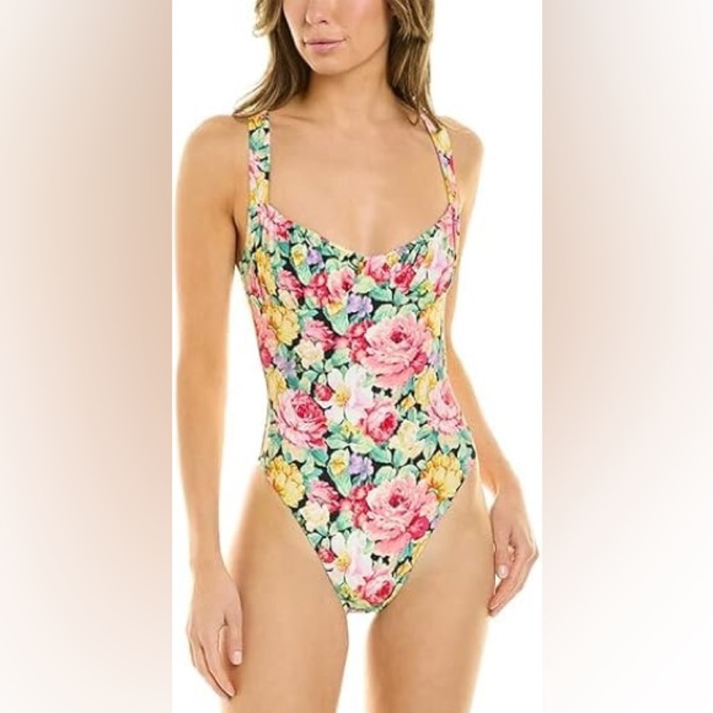 Who What Wear Floral One Piece Swimsuit - Multicolor